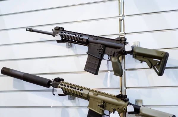 Gun Wall Rack Rifles — Stock Photo, Image