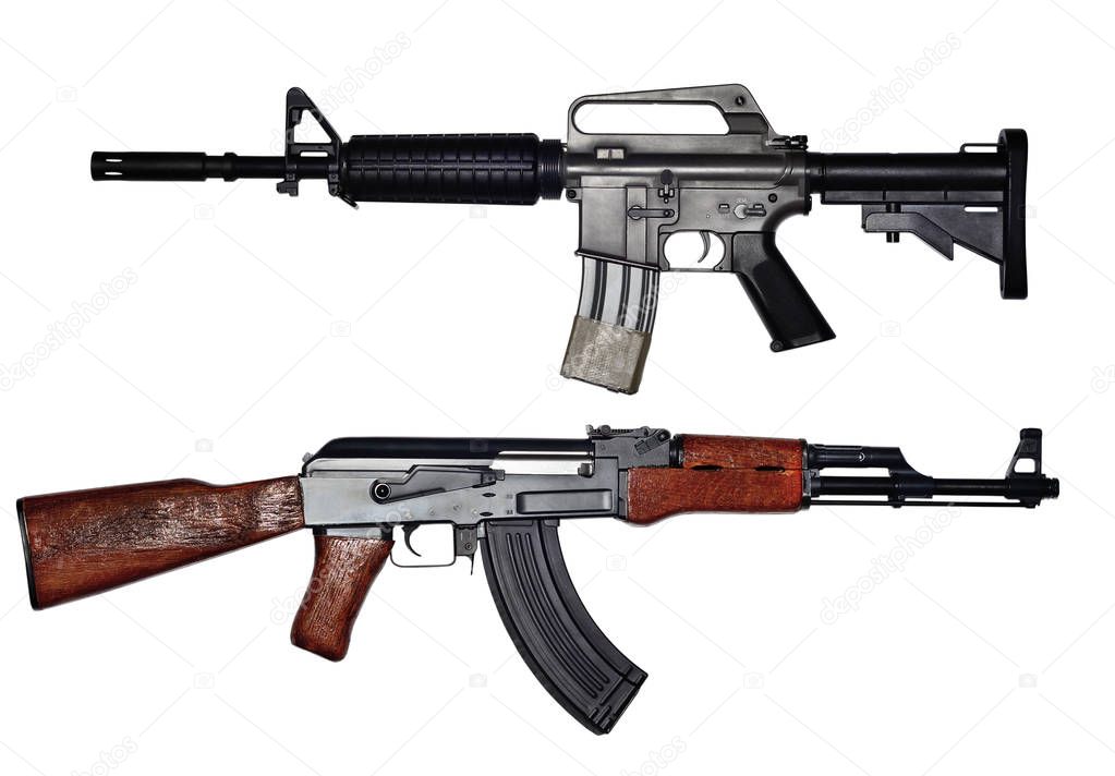 USA rifle versus soviet union rifle.