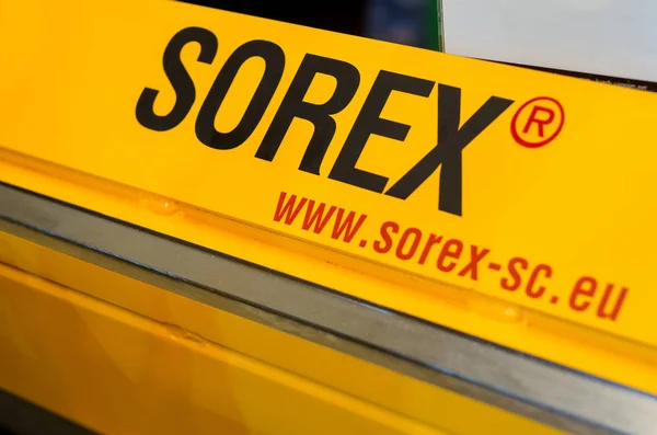 Kyiv Ukraine November 2018 Logo Sorex Auf Biegemaschine — Stockfoto