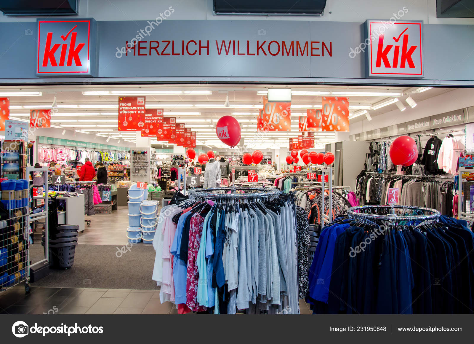 Soest Duitsland December 2018 Kik Een Duitse Textiel Discount