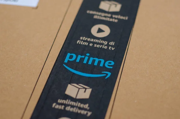 Soest Γερμανία Δεκεμβρίου 2018 Amazon Prime Κουτί Από Χαρτόνι — Φωτογραφία Αρχείου