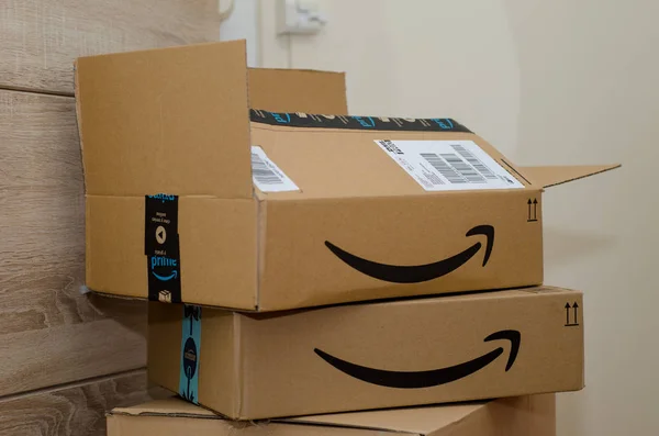 Soest Jerman Desember 2018 Kotak Kardus Amazon Prime — Stok Foto