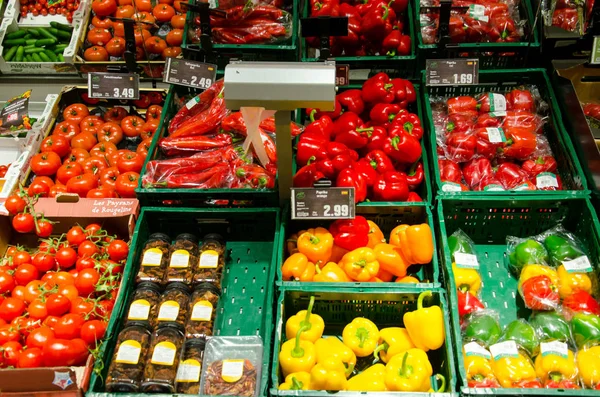 Soest Allemagne Décembre 2018 Légumes Frais Rayon Supermarché Hit — Photo
