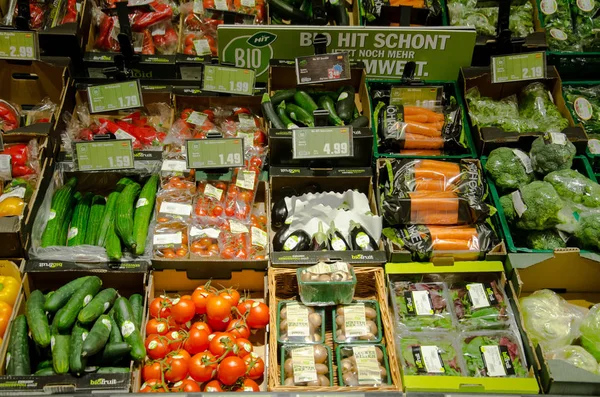 Soest Allemagne Décembre 2018 Légumes Frais Rayon Supermarché Hit — Photo