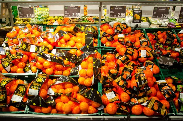 Soest Allemagne Décembre 2018 Fruits Frais Rayon Supermarché Hit — Photo