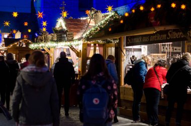 Soest, Almanya - 19 Aralık 2018: Noel pazarı.