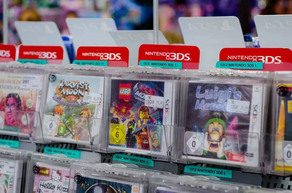 Soest Alemanha Dezembro 2018 Nintendo 3Ds Jogos Para Venda Supermercado — Fotografia de Stock