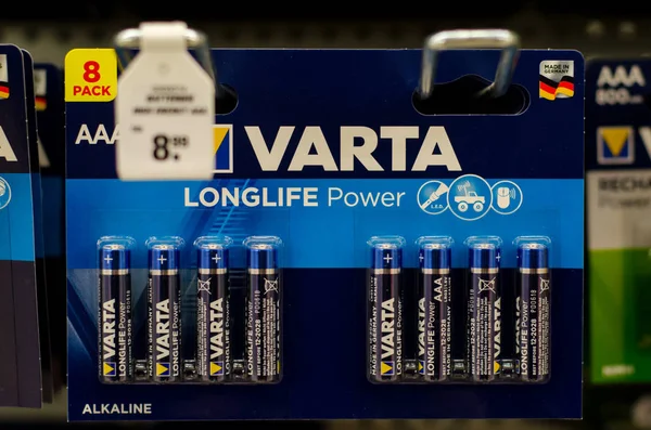 Soest Germany นวาคม 2018 Varta Battery Pack าหร บขาย — ภาพถ่ายสต็อก