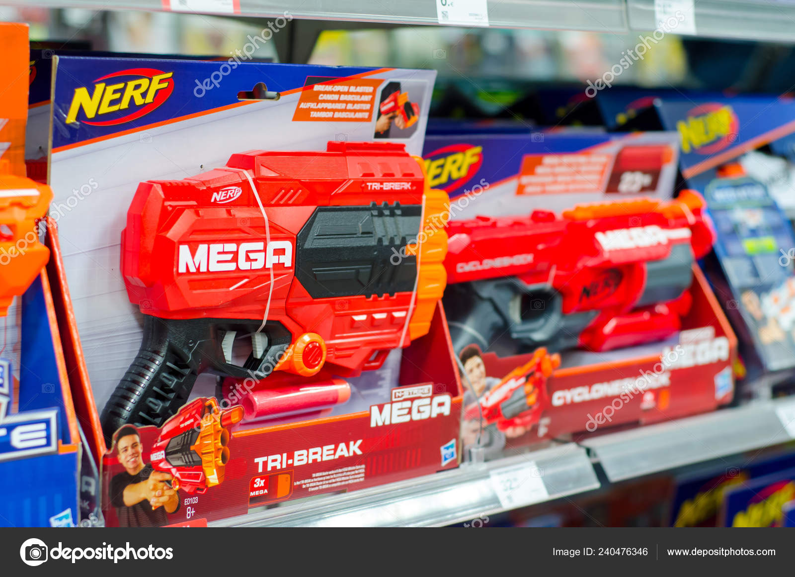 Soest Alemanha Janeiro 2019 Armas Brinquedo Nerf Venda — Fotografia de  Stock Editorial © Oleksandr_UA #240476346