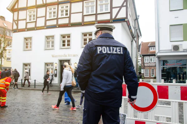 Soest Niemcy Grudnia 2018 Niemieckiej Policji Patrol — Zdjęcie stockowe