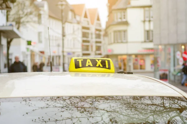 Şehirde Bir Taksi Durağı — Stok fotoğraf