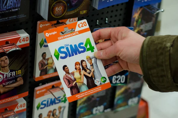 Soest Deutschland Januar 2019 Sims4 Karten Zum Verkauf Shop — Stockfoto