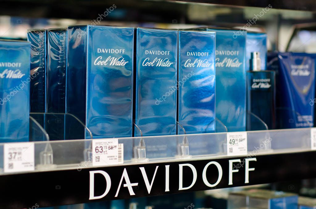 Soest, Germany - January 3, 2019: DAVIDOFF Perfume for sale in the shop.