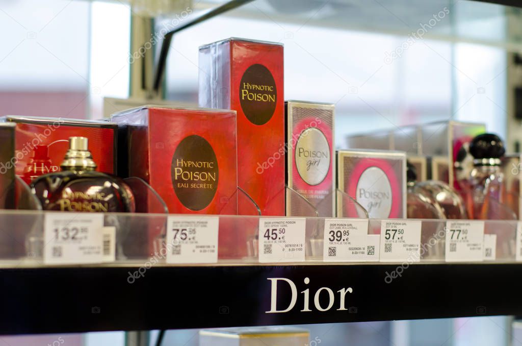 Soest, Germany - January 3, 2019: Dior Perfume for sale in the shop.