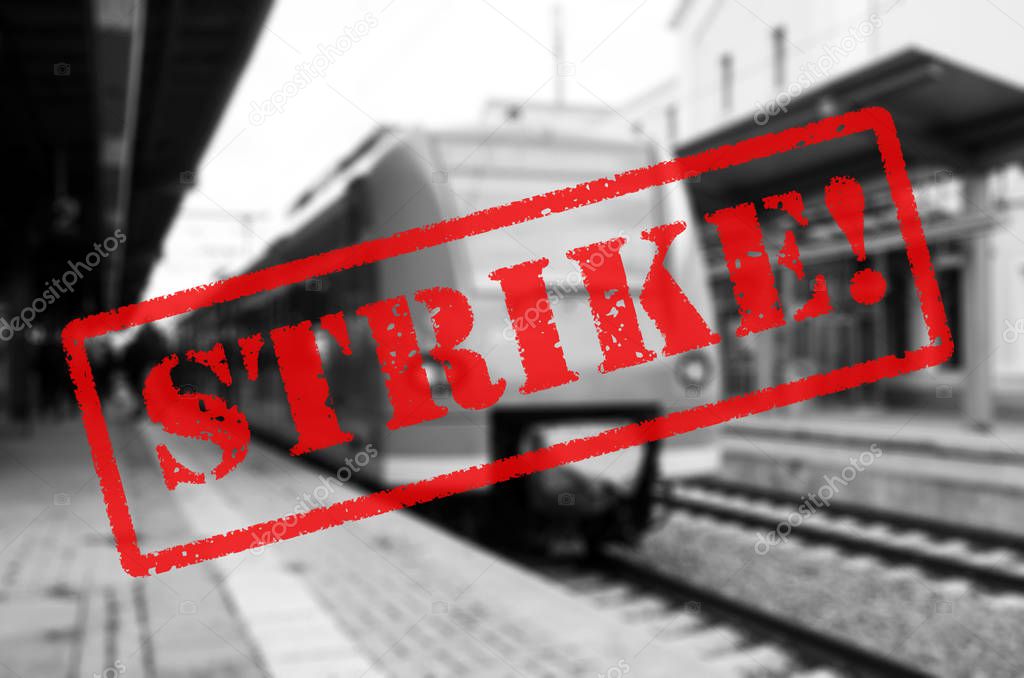Railroad strike background Railroad