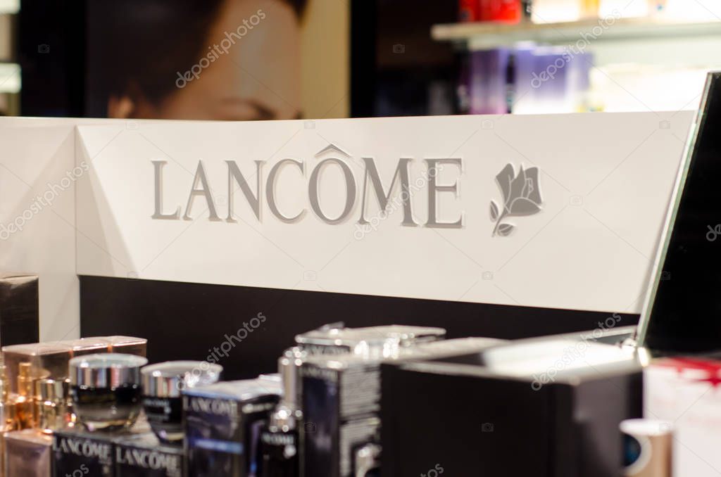 Dortmund, Germany - January 15, 2019: LANCOME cosmetics for sale in the shop.