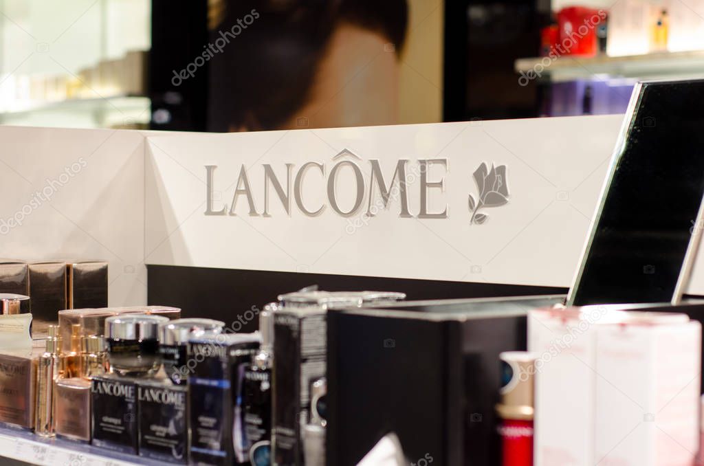 Dortmund, Germany - January 15, 2019: LANCOME cosmetics for sale in the shop.