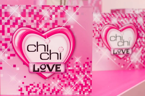 Kiev Ucrânia Janeiro 2019 Chi Chi Love Logo Caixa — Fotografia de Stock