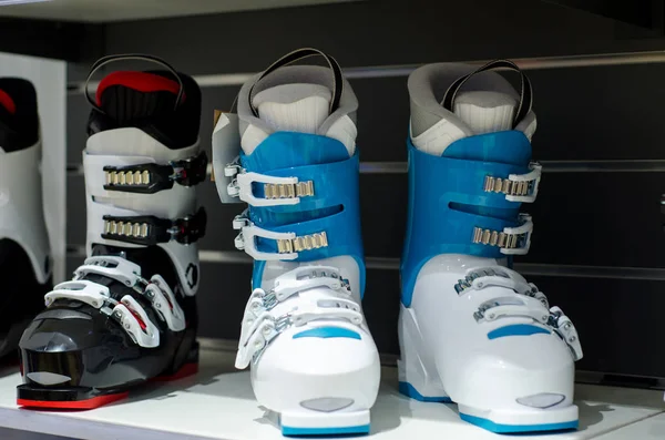 Bottes Ski Vendre Dans Magasin — Photo