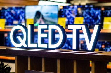 Kiev, Ukrayna - 09 Şubat 2019: Qled Tv işareti.