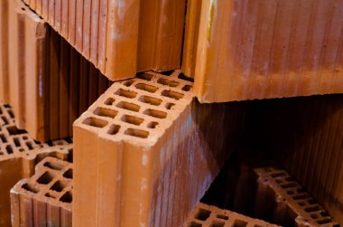 Kırmızı tuğla Close-Up