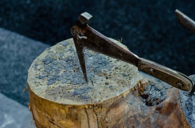 Eski çatı kaplama hammer Close-Up