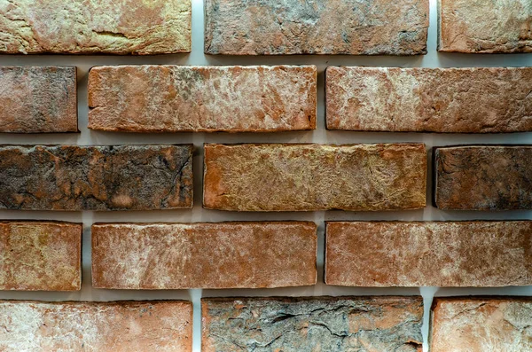 Primer plano de pared de baldosas de ladrillo — Foto de Stock