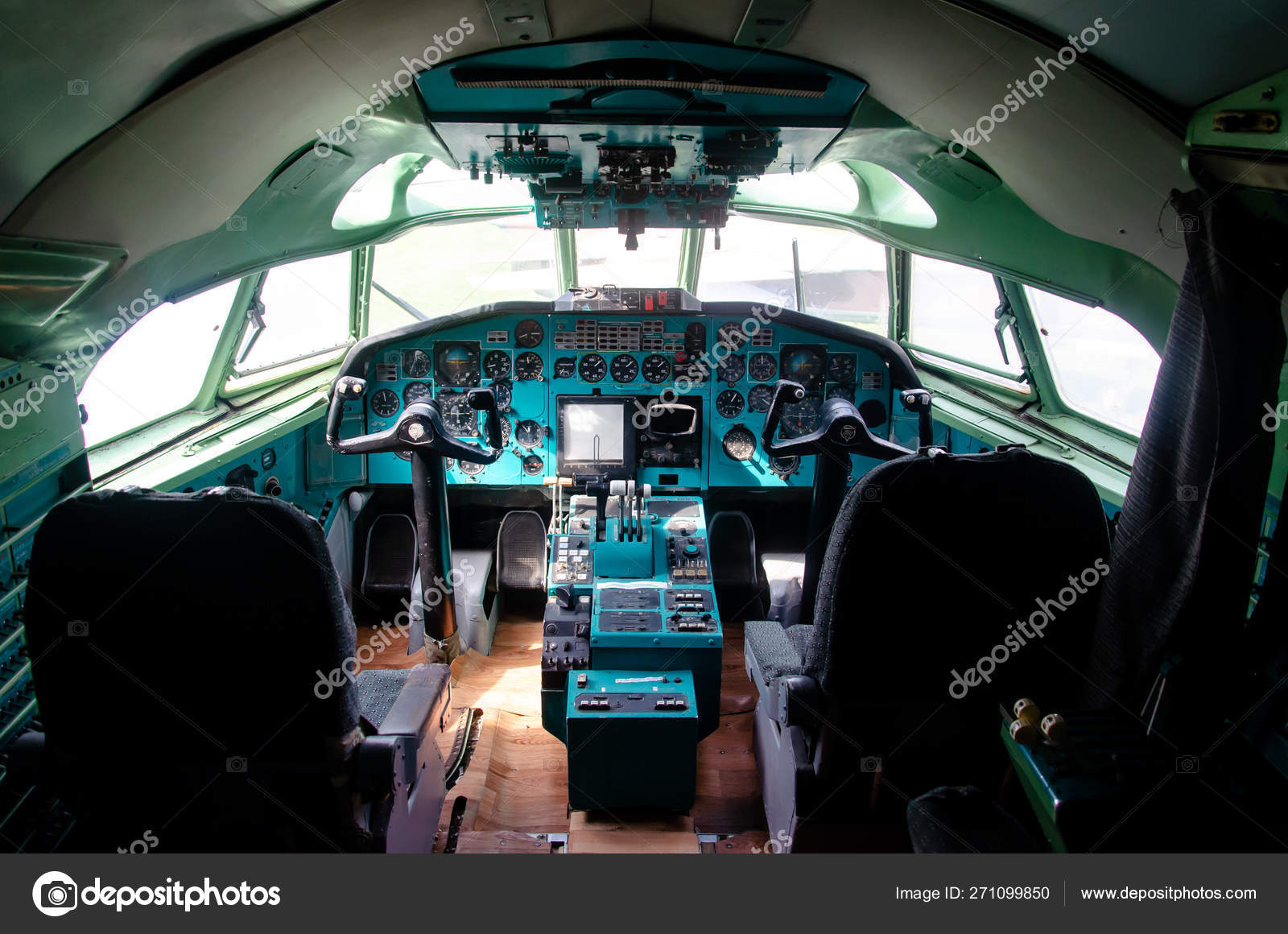 Tupolev Tu 154 Aircraft Dashboard View Inside The Pilot S