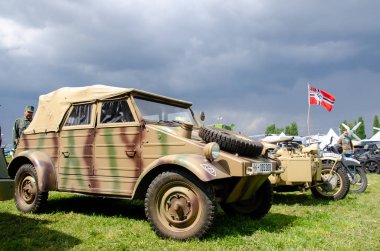 Kyiv, Ukrayna - 11 Mayıs 2019: Volkswagen Typ 82 (K? belwagen)