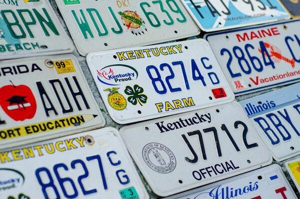 Kyiv, Ukraine - May 11, 2019: Vehicle registration plate of the 