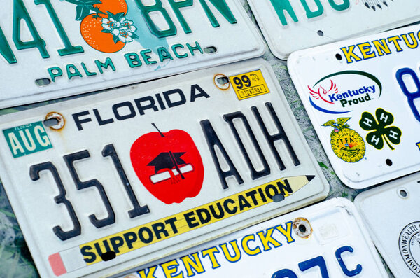 Kyiv, Ukraine - May 11, 2019: Vehicle registration plate of the 