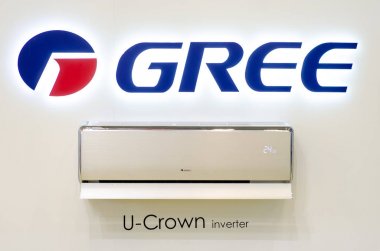 Kiev, Ukrayna - 14 Mayıs 2019: Klima Gree U-Crown