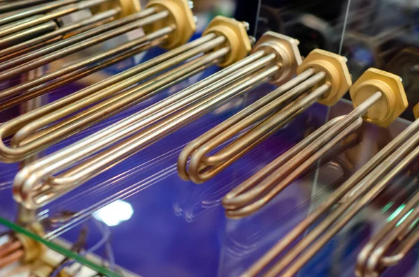 Elemento de aquecimento tubular de cobre para aquecedor de água elétrico, caldeira de água elétrica — Fotografia de Stock