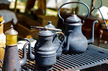 Ortaçağ festivalinde ortaçağ yemekleri ve yaşam.