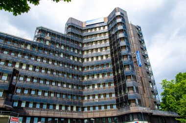 Dortmund, Almanya - 2 Ağustos 2019: Sparda Bank şubesi Dortmund-center