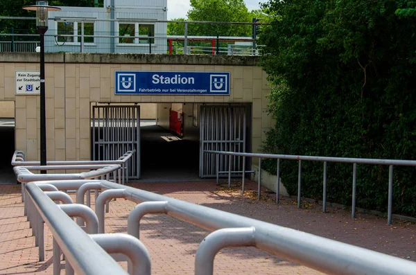 Dortmund, Alemanha - 2 de agosto de 2019: Estação Stadtbahn Stadion em Dortmund. Dortmund Metro Conhecido como Stadtbahn . — Fotografia de Stock
