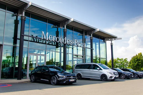 Soest, Γερμανία-2 Αυγούστου 2019: νέα Mercedes Benz στην έκθεση αυτοκινήτων. — Φωτογραφία Αρχείου