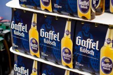 Blankenheim, Germany - July 27, 2019: Gaffel Klsch Beer for sale in the store