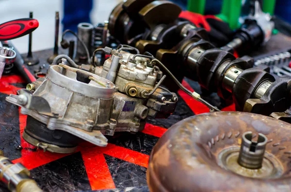 Desmontar Veículo Bloco Motor Reparação Capital Automóvel — Fotografia de Stock