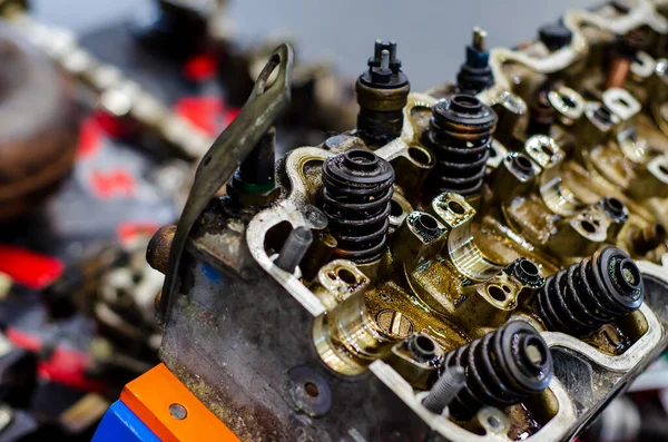 Desmontar Veículo Bloco Motor Reparação Capital Automóvel — Fotografia de Stock