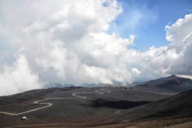Adası Sicilya, İtalya, Etna Dağı eteklerinde görünümünü