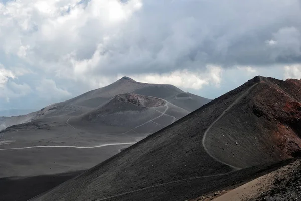 Vue Sur Les Pentes Etna Sur Île Sicile Italie — Photo