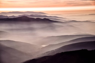 Gün batımında Serra da Estrela