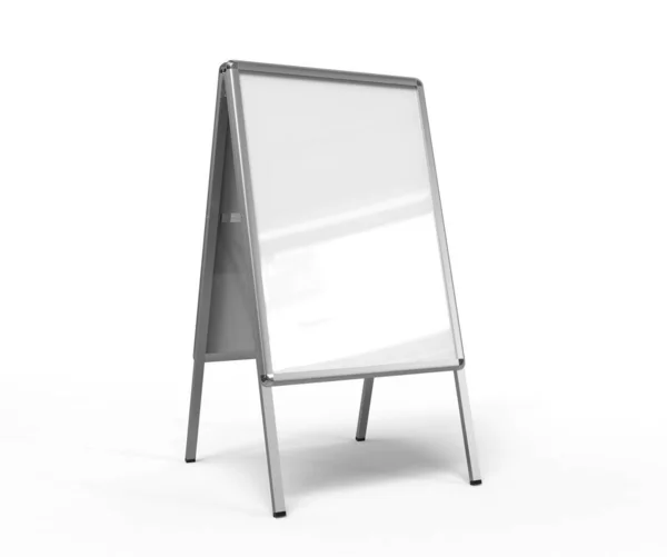 Double Sided Sidewalk Sign Frame Dry Erase Folding Sandwich Chalkboard — Stock Photo, Image