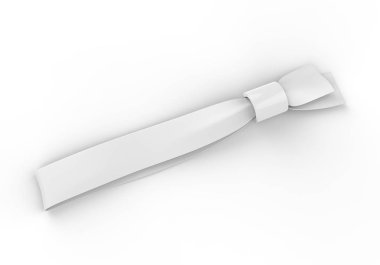 Sahte tasarım için boş kumaş bileklik. 3d render illüstrasyon