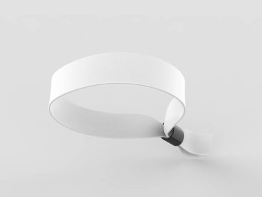 Sahte tasarım için boş kumaş bileklik. 3d render illüstrasyon