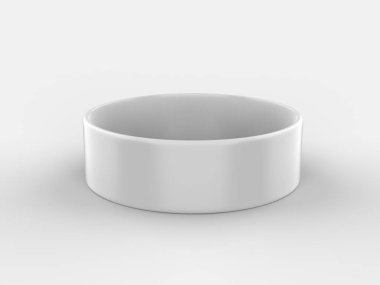 Boş Silikon Bileklik, Kauçuk Bilezik veya Mockup Tasarım için Parti Favor. 3d Render İllüstrasyon.