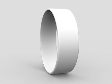 Boş Silikon Bileklik, Kauçuk Bilezik veya Mockup Tasarım için Parti Favor. 3d Render İllüstrasyon.