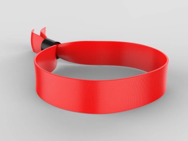 Sahte tasarım için boş kumaş bileklik. 3d render illüstrasyon