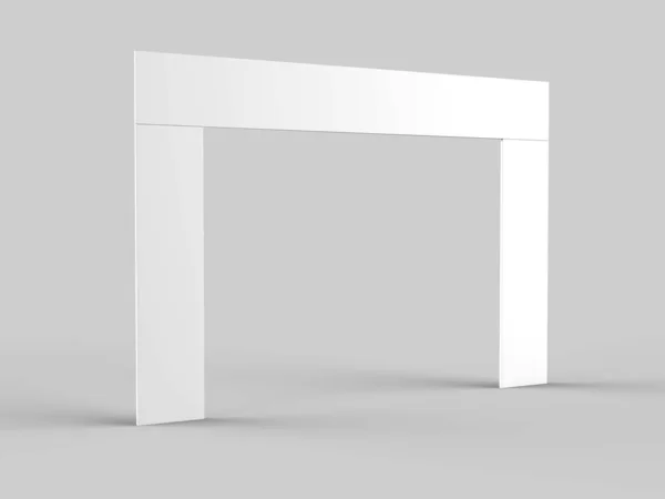 Ingresso Bianco Bianco Benvenuto Flex Banner Porta Posteriore Illuminata Illustrazione — Foto Stock